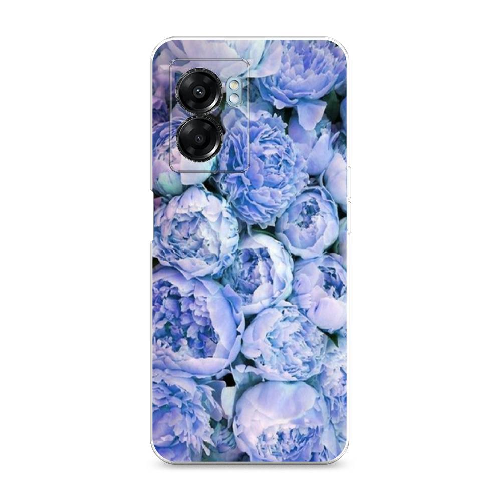 

Чехол Awog на Oppo A57 5G/A56s/OnePlus Nord N300 5G "Пионы голубые", Разноцветный, 2510250-8