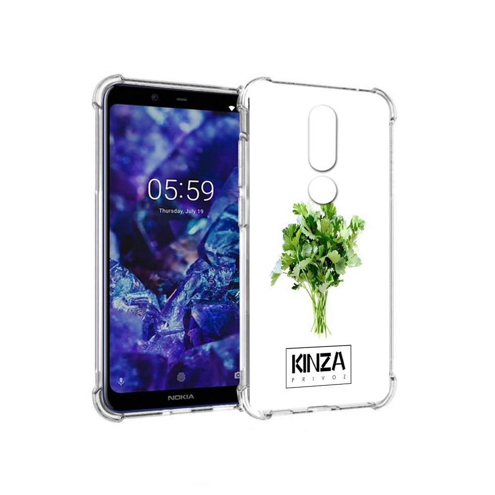 

Чехол MyPads Tocco для Nokia 5.1 Plus Бренд Кинза (PT119548.120.35), Прозрачный, Tocco