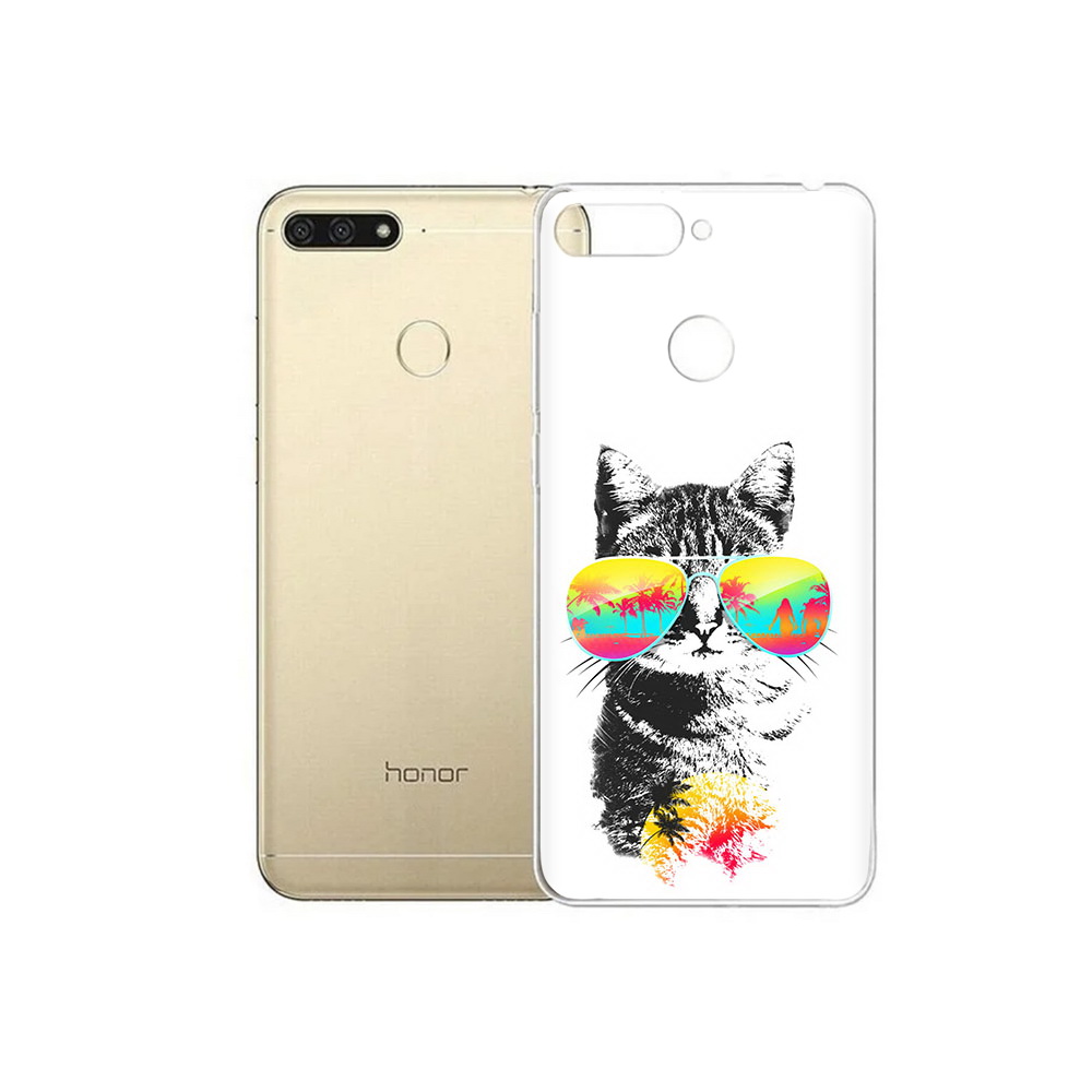 

Чехол MyPads Tocco для Huawei 7C крутой кот (PT111175.61.425), Прозрачный, Tocco