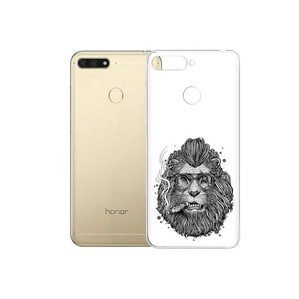 

Чехол MyPads Tocco для Huawei 7C курящий лев (PT111175.61.432), Прозрачный, Tocco