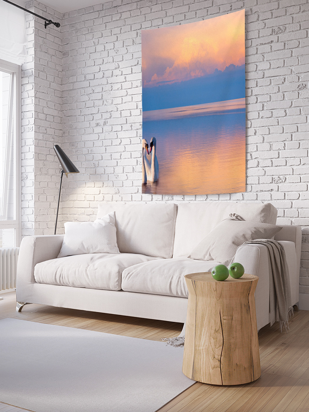 

Вертикальное фотопанно на стену JoyArty Пара лебедей 150x200 см, Пара лебедей