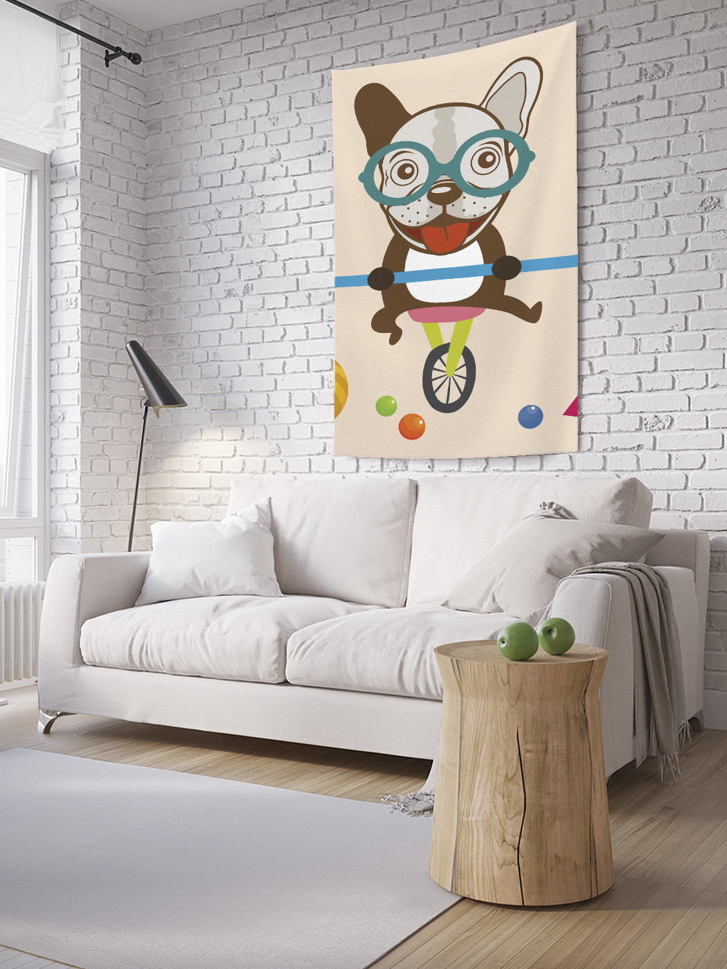 

Вертикальное фотопанно на стену JoyArty Пес-циркач 150x200 см, Пес-циркач