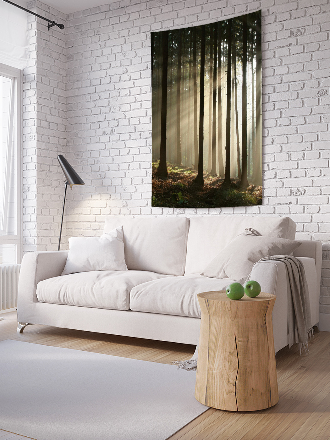 

Вертикальное фотопанно на стену JoyArty Лесные лучи 150x200 см, Лесные лучи