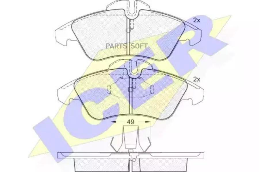 

Колодки Передние Mb Sprinter/W638(Vito) Vw Lt Icer 141104-046 Icer арт. 141104-046