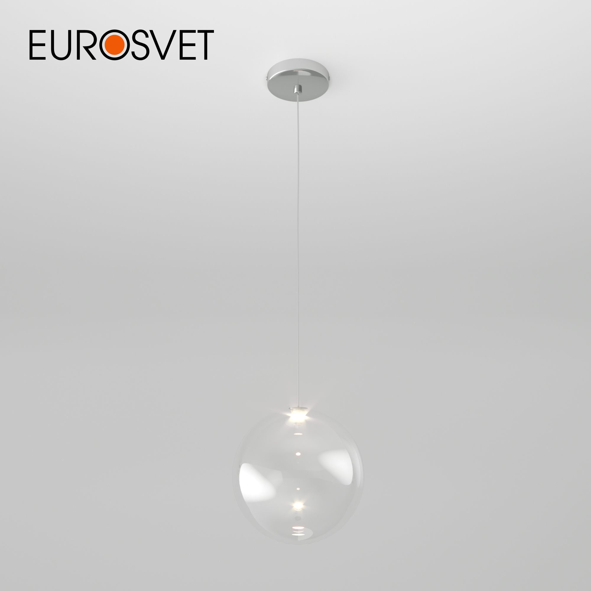 Подвесной светильник Eurosvet Wonder 50230/1 LED с прозрачным стеклянным плафоном 4200К