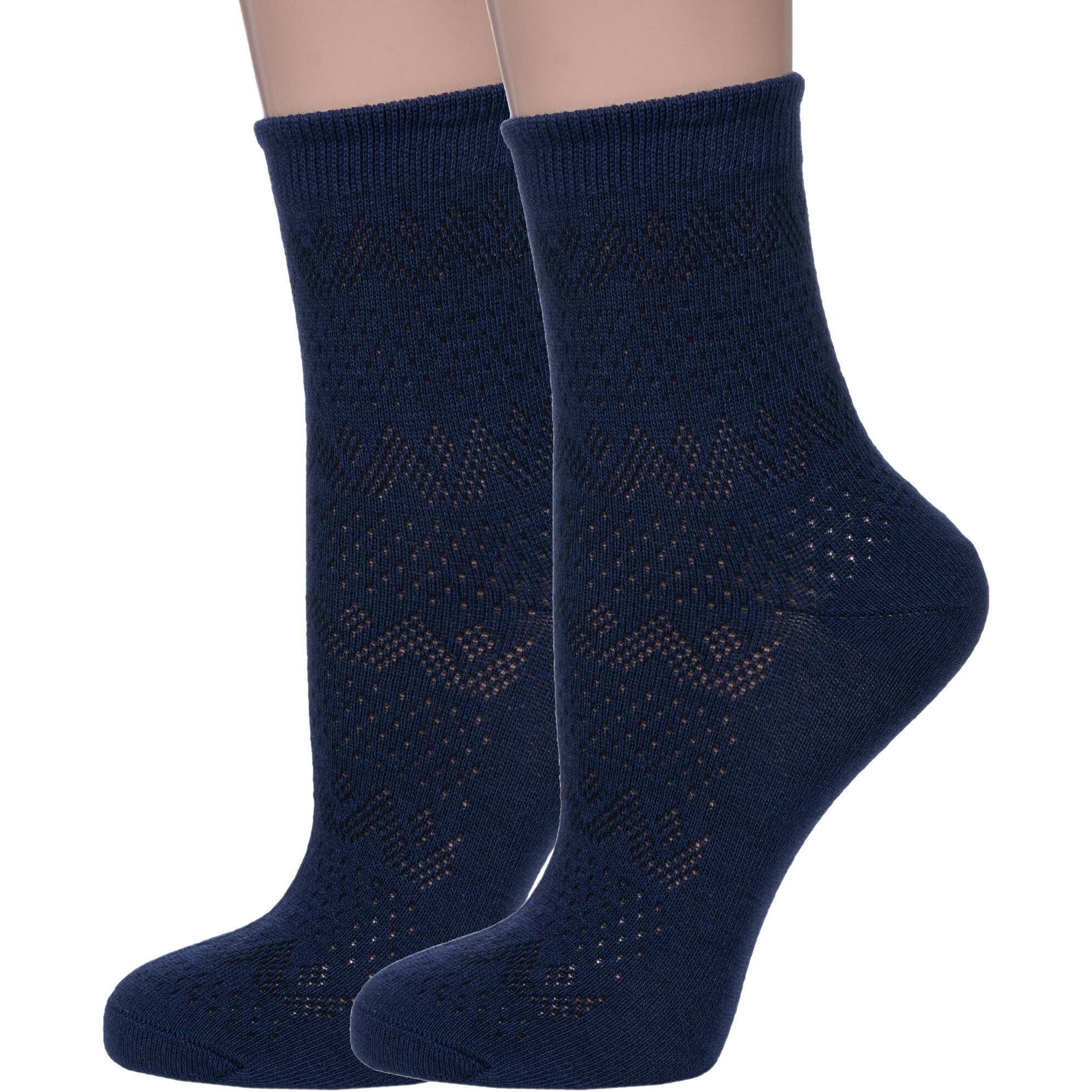 Комплект носков женских Смоленская Чулочная Фабрика 2-С196 синих 23, 2 пары