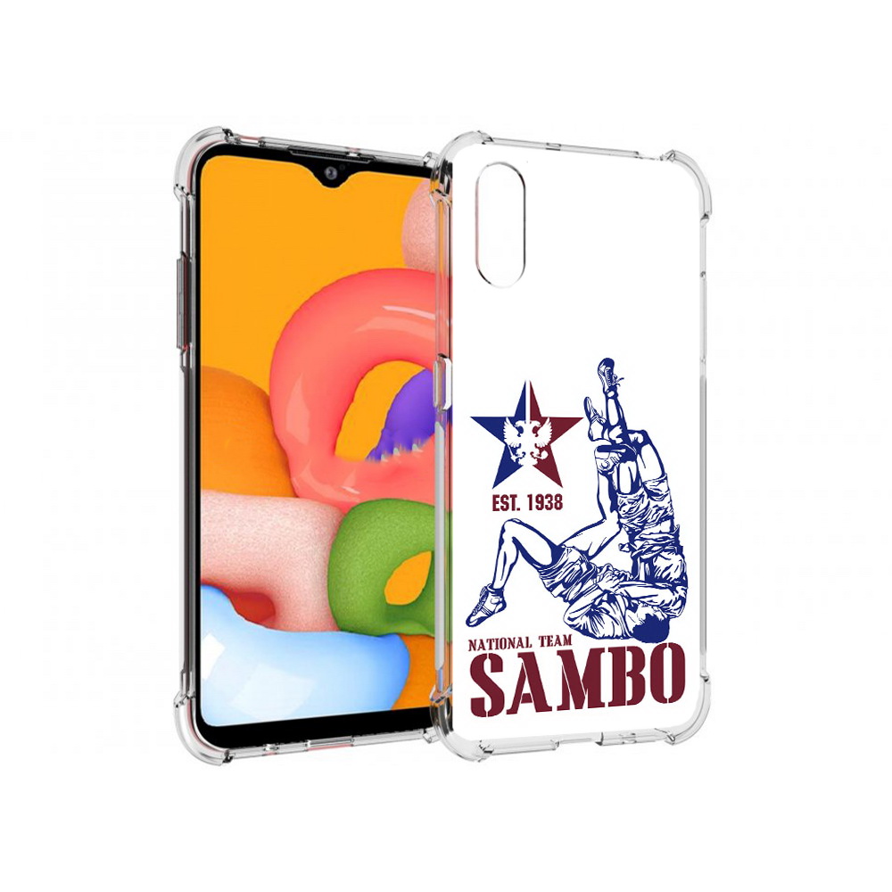 

Чехол MyPads Tocco для Samsung Galaxy A01 единоборства самбо (PT144711.509.344), Прозрачный, Tocco