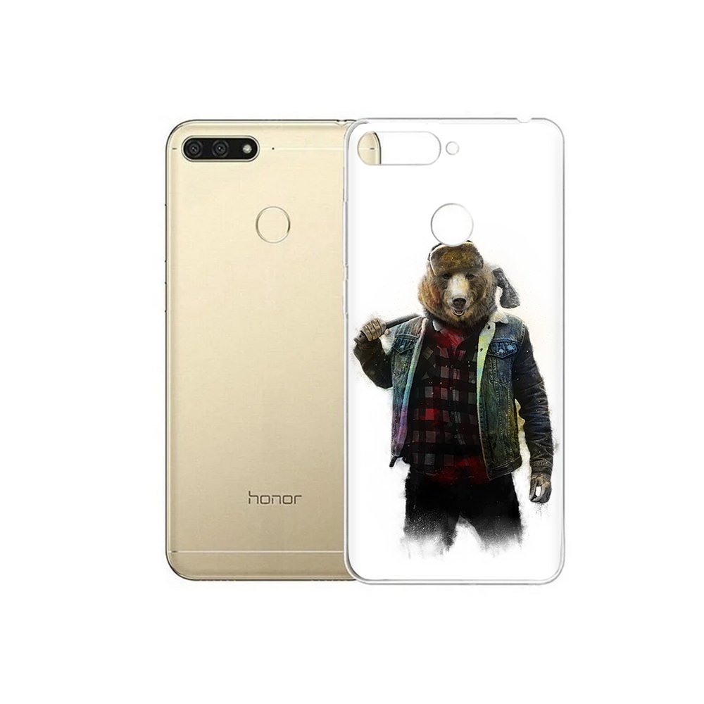 

Чехол MyPads Tocco для Huawei 7C медведь с топором (PT111175.61.469), Прозрачный, Tocco