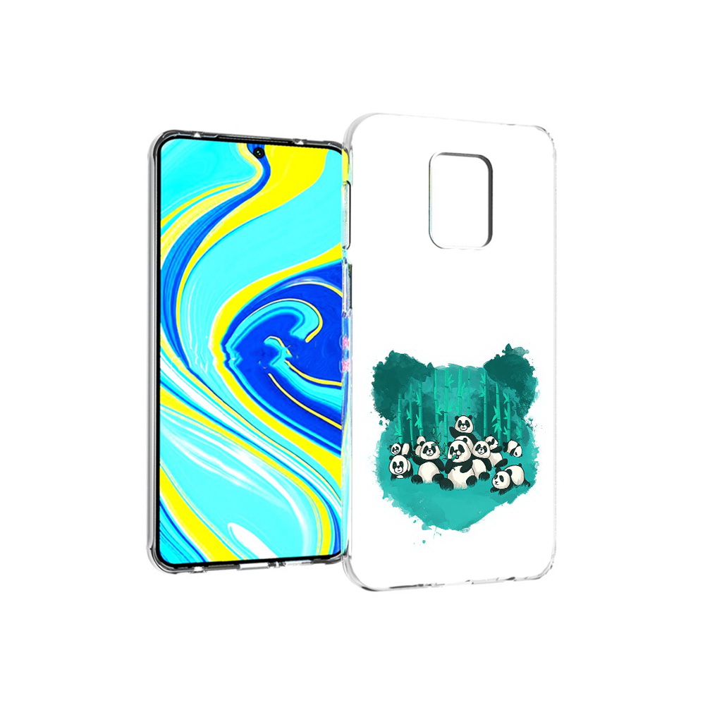 Чехол MyPads Tocco для Xiaomi Redmi Note 9 Pro нарисованные панды (PT146368.268.508)
