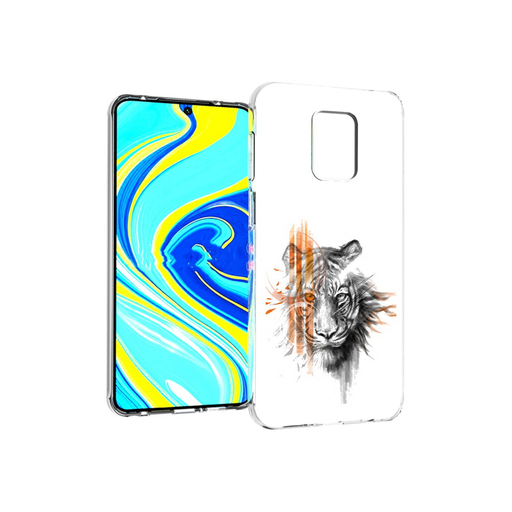 

Чехол MyPads Tocco для Xiaomi Redmi Note 9 Pro огненный тигр (PT146368.268.526), Прозрачный, Tocco