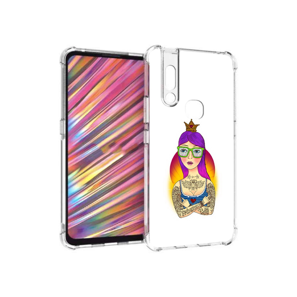 

Чехол MyPads Tocco для Vivo V15 девушка в татуировках с короной (PT127905.397.305), Прозрачный, Tocco