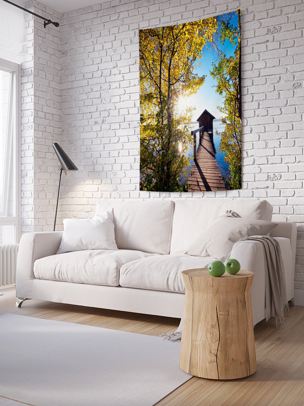

Вертикальное фотопанно на стену JoyArty Домик на реке 150x200 см, Домик на реке