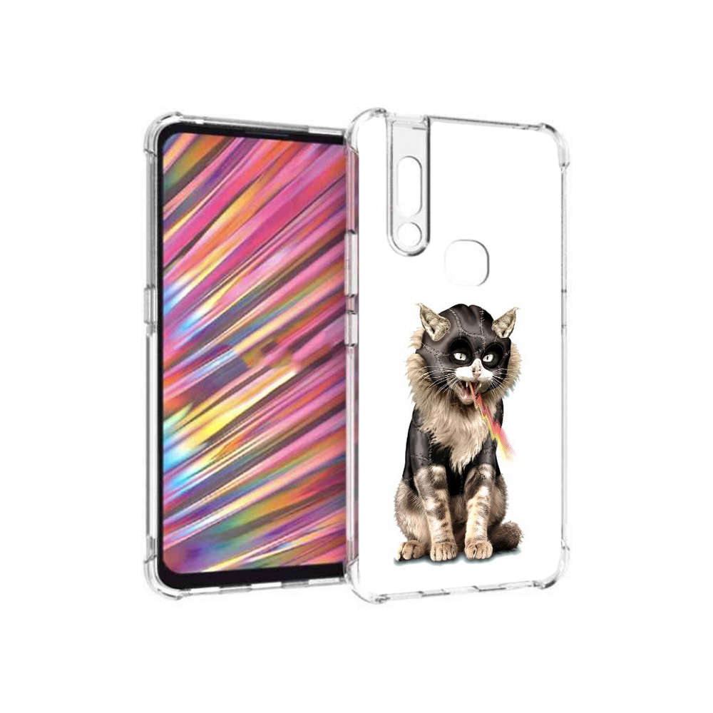 

Чехол MyPads Tocco для Vivo V15 дьяволский кот (PT127905.397.341), Прозрачный, Tocco