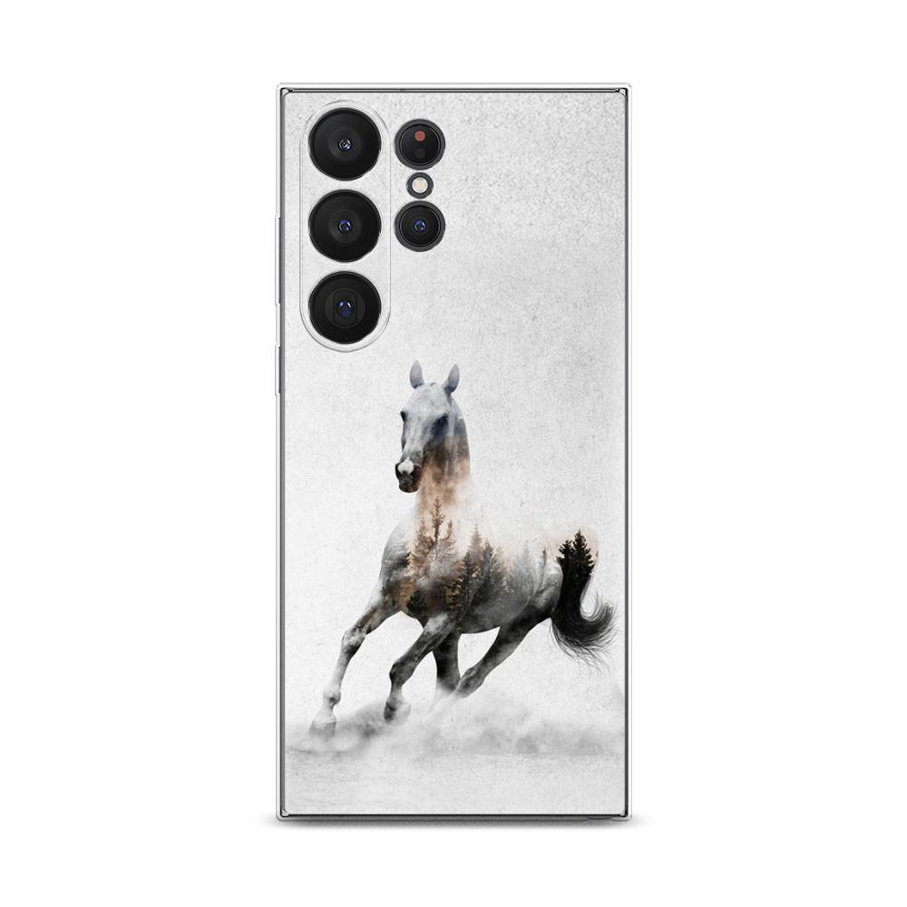 

Чехол Awog на Samsung Galaxy S23 Ultra 5G "Лошадь лес", Серый;черный, 2107550-2