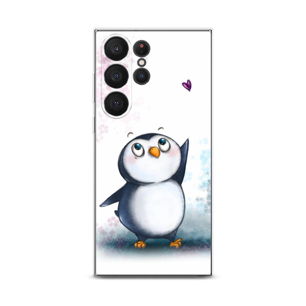 фото Чехол awog на samsung galaxy s23 ultra 5g "пингвин и сердечко"