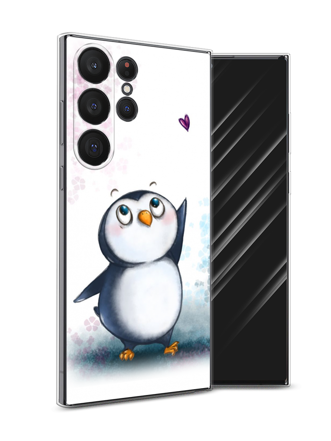 

Чехол Awog на Samsung Galaxy S23 Ultra 5G "Пингвин и сердечко", Белый, 2107550-1
