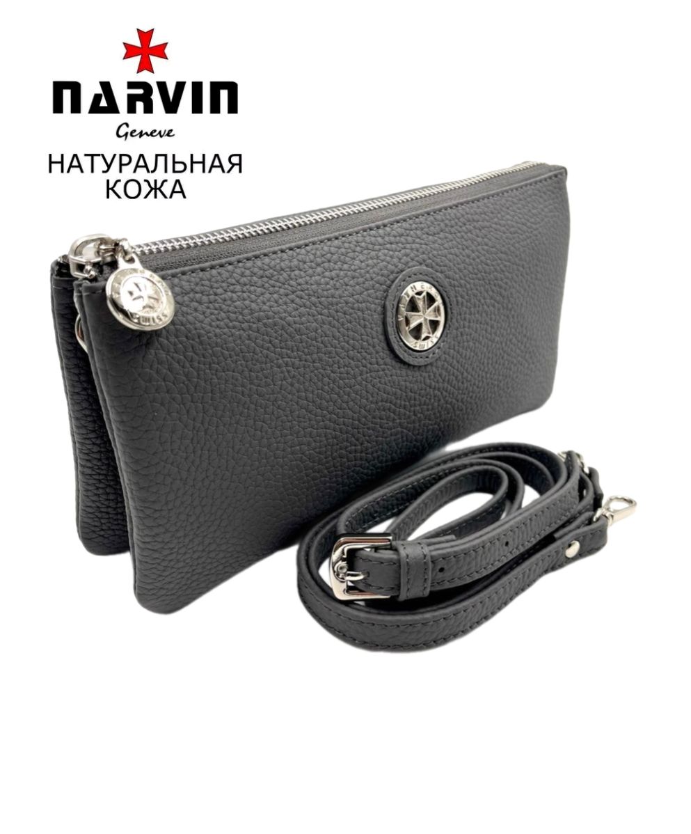 

Клатч женский Narvin 9951 polo grey, Серый, 9951