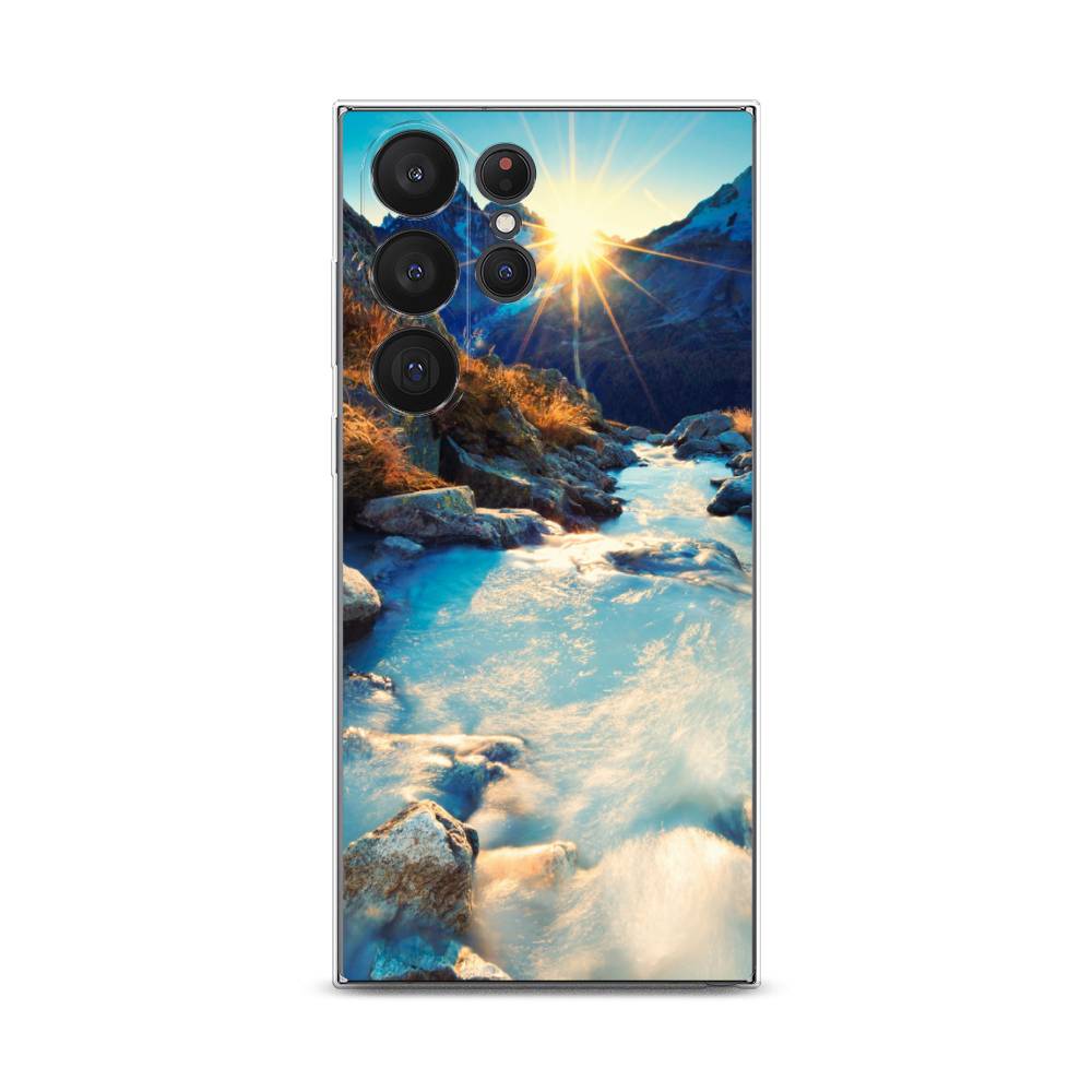 

Чехол Awog на Samsung Galaxy S23 Ultra 5G "Восход 7", Коричневый;белый;голубой, 2107550-4