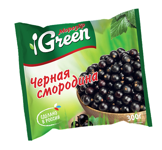 Смородина черная Морозко Green быстрозамороженная 300 г