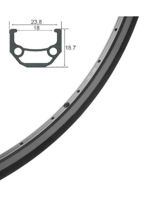 

Обод 26" HLQC-08A 14Gх36Н алюм., серебристый/330130, HLQC-08A