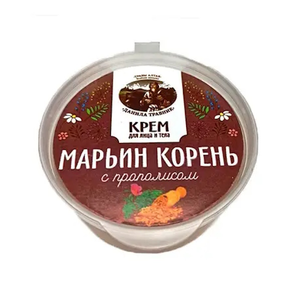 Крем для лица и тела Марьин корень с прополисом Данила Травник 50 мл