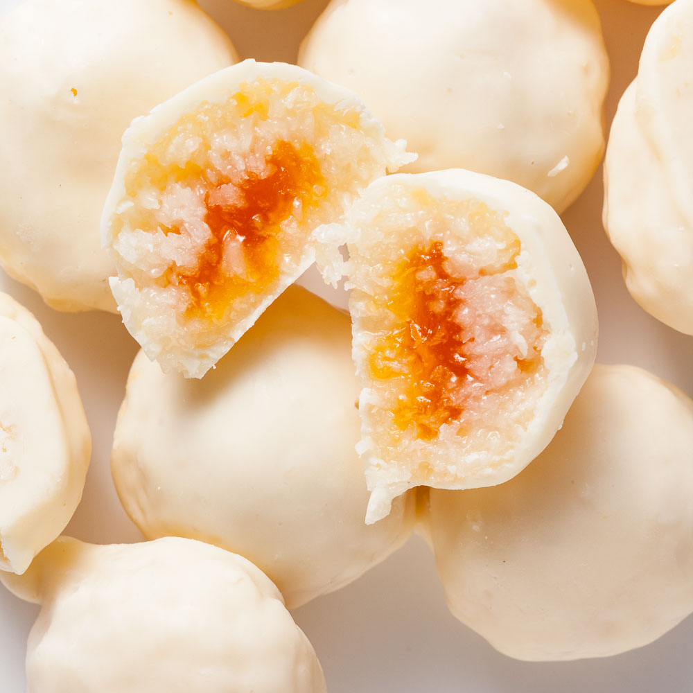 Конфеты Самокат Кокос и манго, в белой шоколадной глазури, 140 г