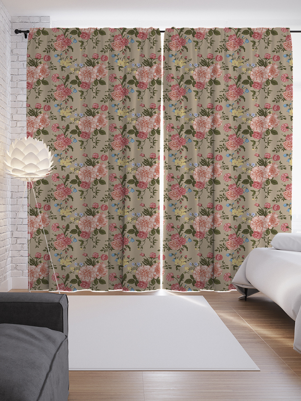 

Шторы JoyArty с фотопечатью "Нежные розовые цветы" из сатена, 290х265 см, Нежные розовые цветы