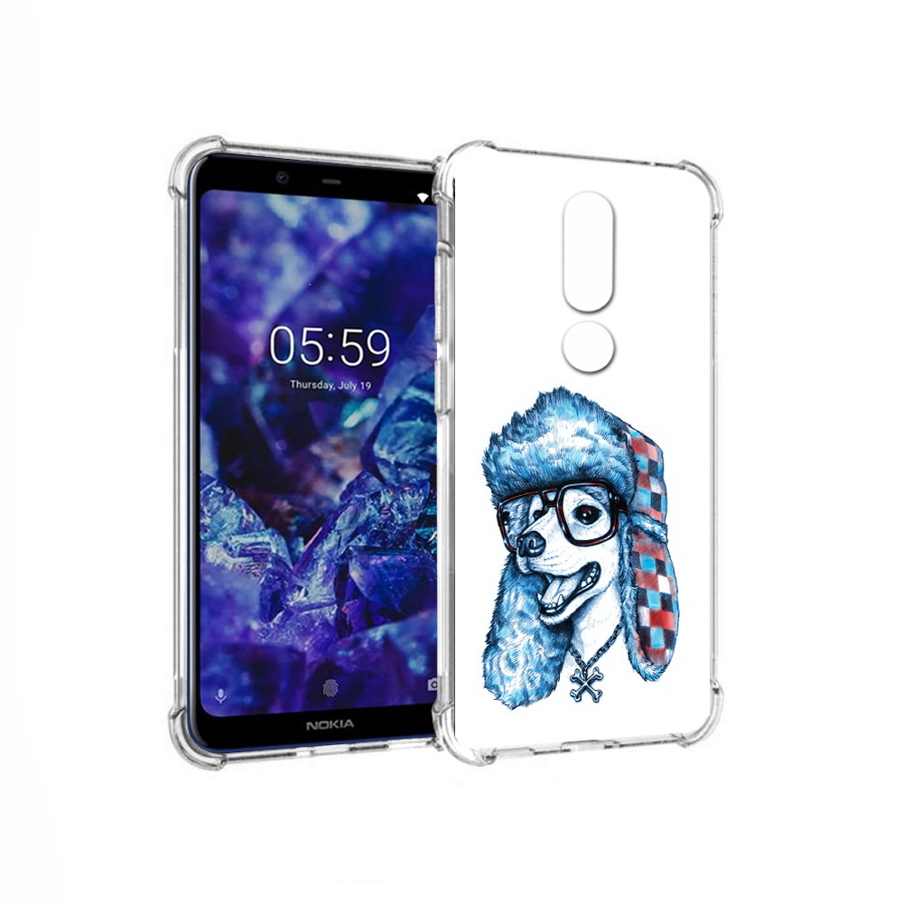 

Чехол MyPads Tocco для Nokia 5.1 Plus зимний пес (PT119548.120.362), Прозрачный, Tocco
