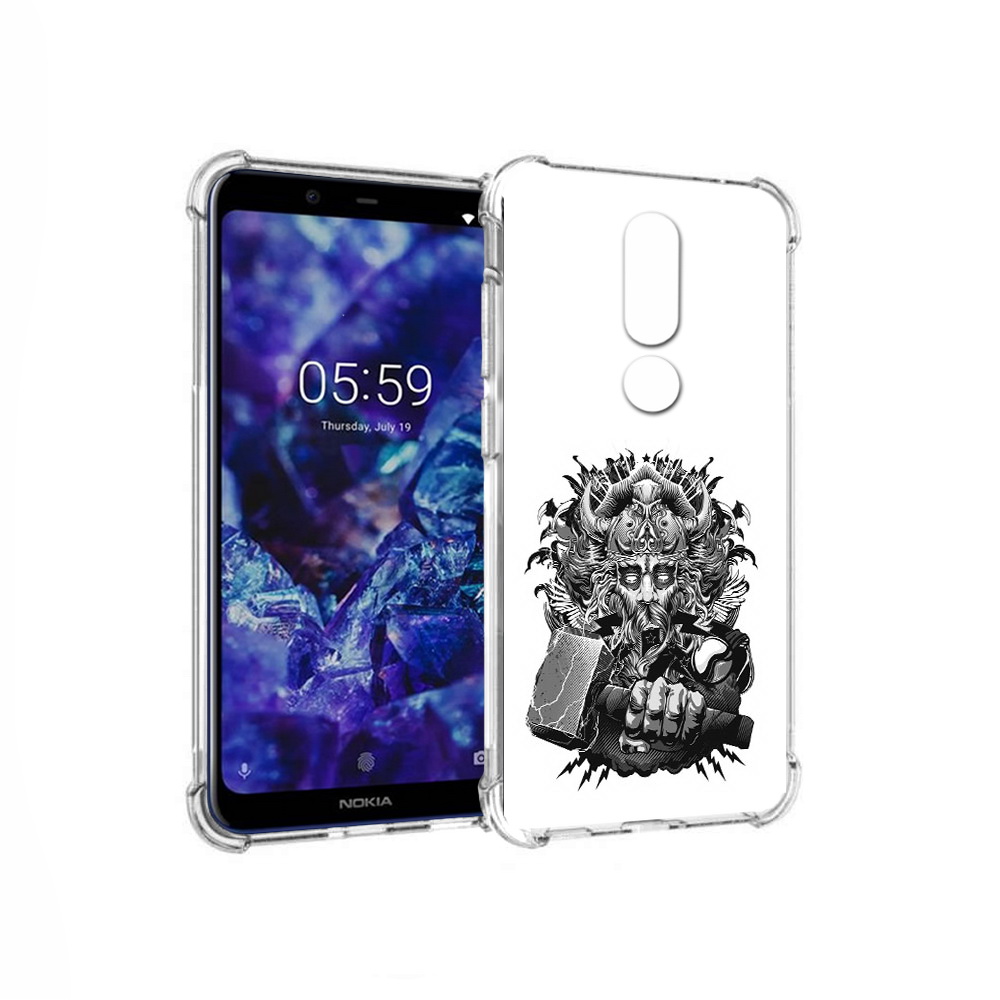 

Чехол MyPads Tocco для Nokia 5.1 Plus злой тор (PT119548.120.363), Прозрачный, Tocco