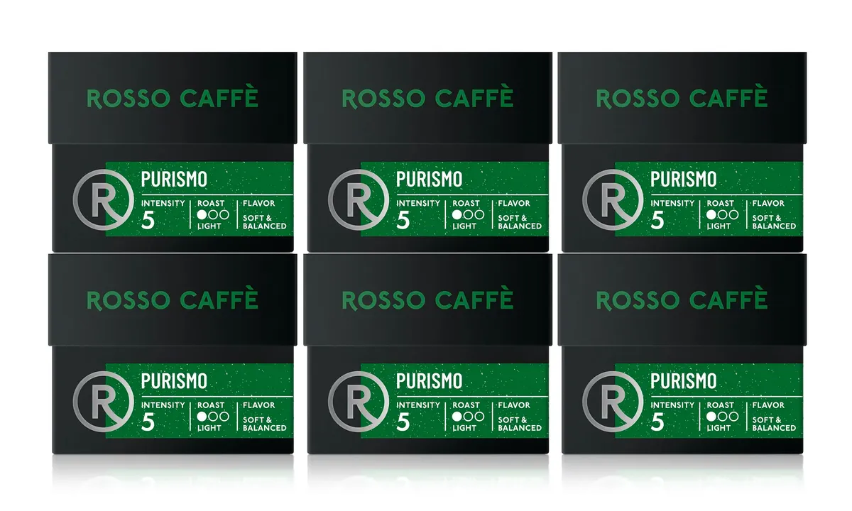 Набор из 6 упаковок Rosso Caffe Purismo