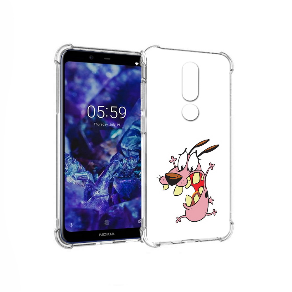 

Чехол MyPads Tocco для Nokia 5.1 Plus зубастый бобик (PT119548.120.371), Прозрачный, Tocco