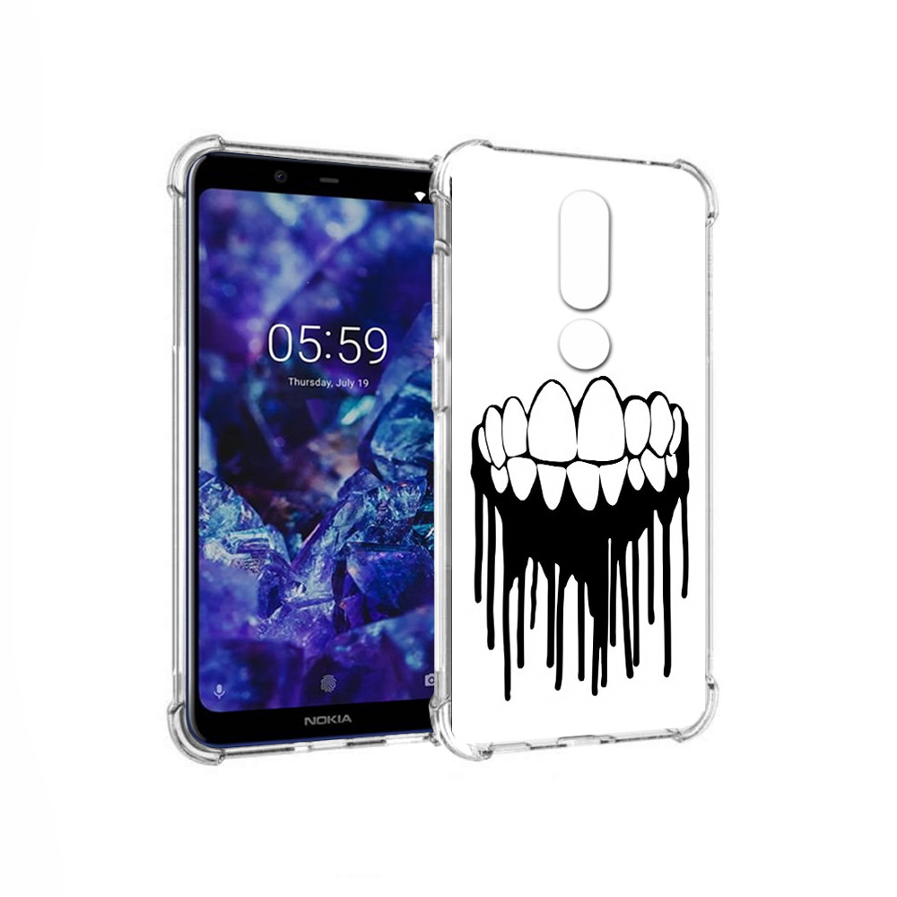 

Чехол MyPads Tocco для Nokia 5.1 Plus зубы (PT119548.120.372), Прозрачный, Tocco