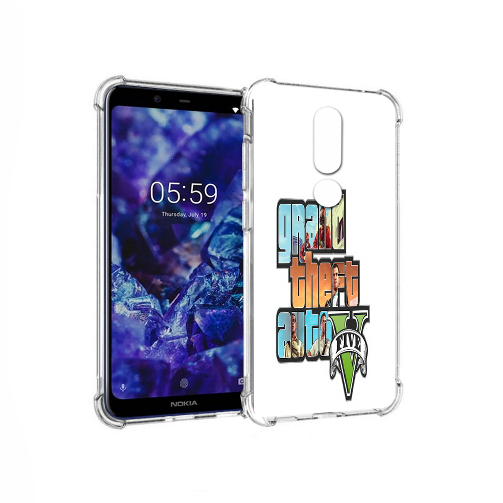 

Чехол MyPads Tocco для Nokia 5.1 Plus игра гта (PT119548.120.373), Прозрачный, Tocco