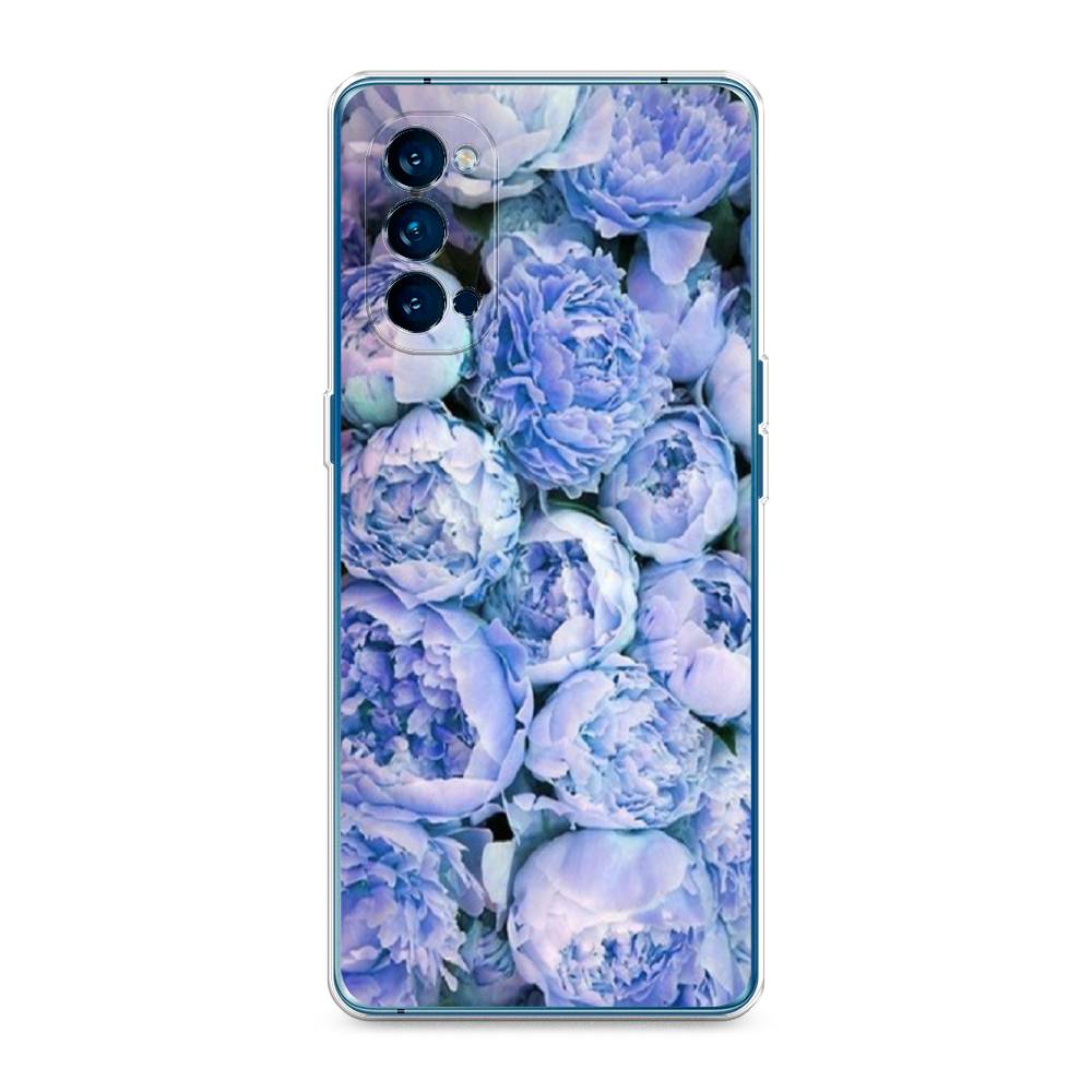 

Чехол Awog на Oppo Reno 4 Pro 5G "Пионы голубые", Разноцветный, 253750-8