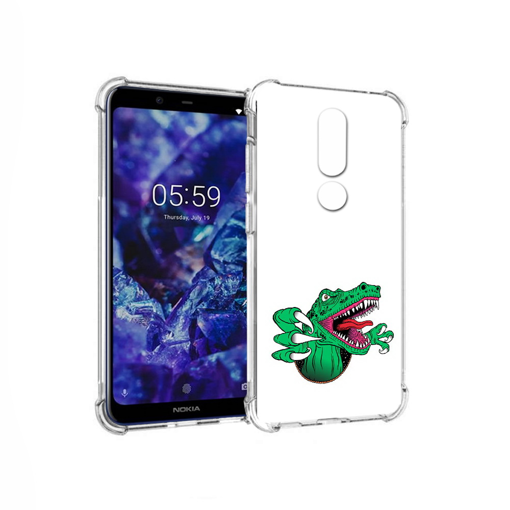 

Чехол MyPads Tocco для Nokia 5.1 Plus крокодил (PT119548.120.417), Прозрачный, Tocco