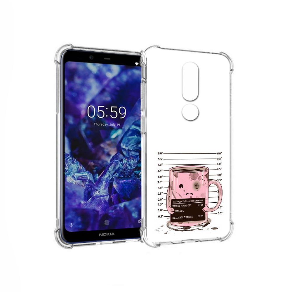 

Чехол MyPads Tocco для Nokia 5.1 Plus кружка (PT119548.120.420), Прозрачный, Tocco