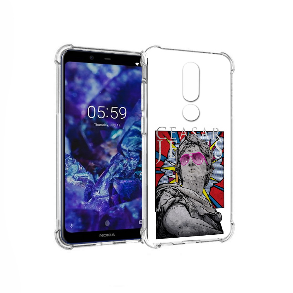 

Чехол MyPads Tocco для Nokia 5.1 Plus крутая статуя свободы (PT119548.120.423), Прозрачный, Tocco