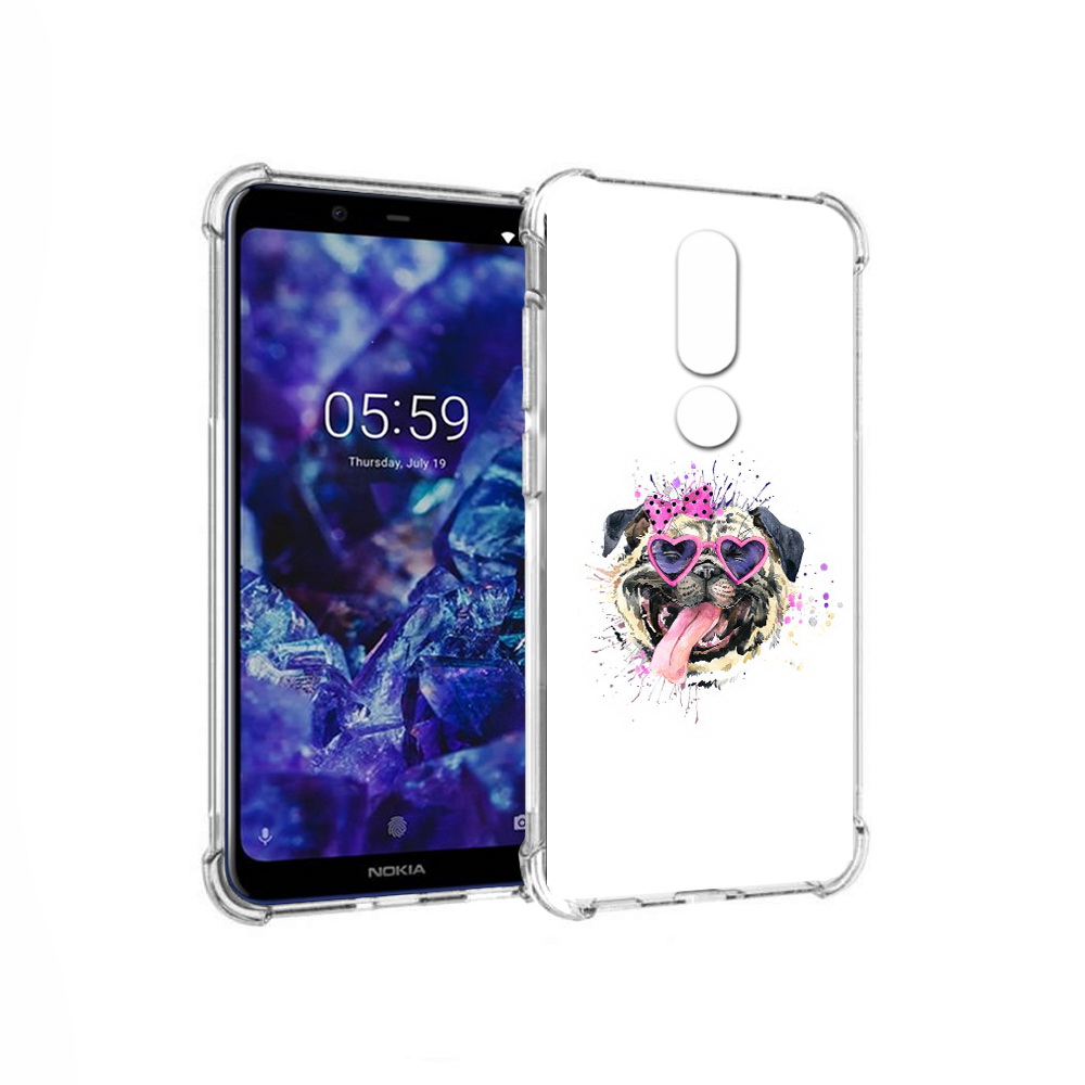 

Чехол MyPads Tocco для Nokia 5.1 Plus Веселая собака (PT119548.120.43), Прозрачный, Tocco