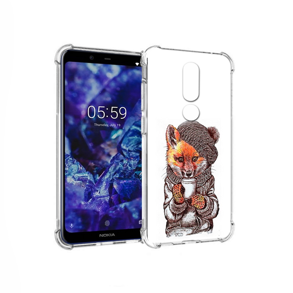 

Чехол MyPads Tocco для Nokia 5.1 Plus лиса в шапке (PT119548.120.437), Tocco
