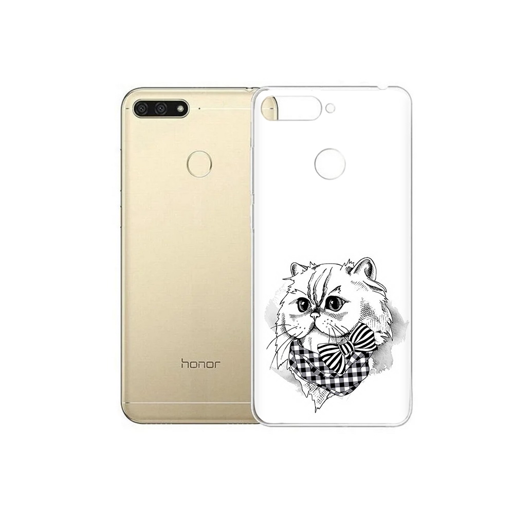 

Чехол MyPads Tocco для Huawei 7C нарисованная красивая кошечка (PT111175.61.503), Прозрачный, Tocco