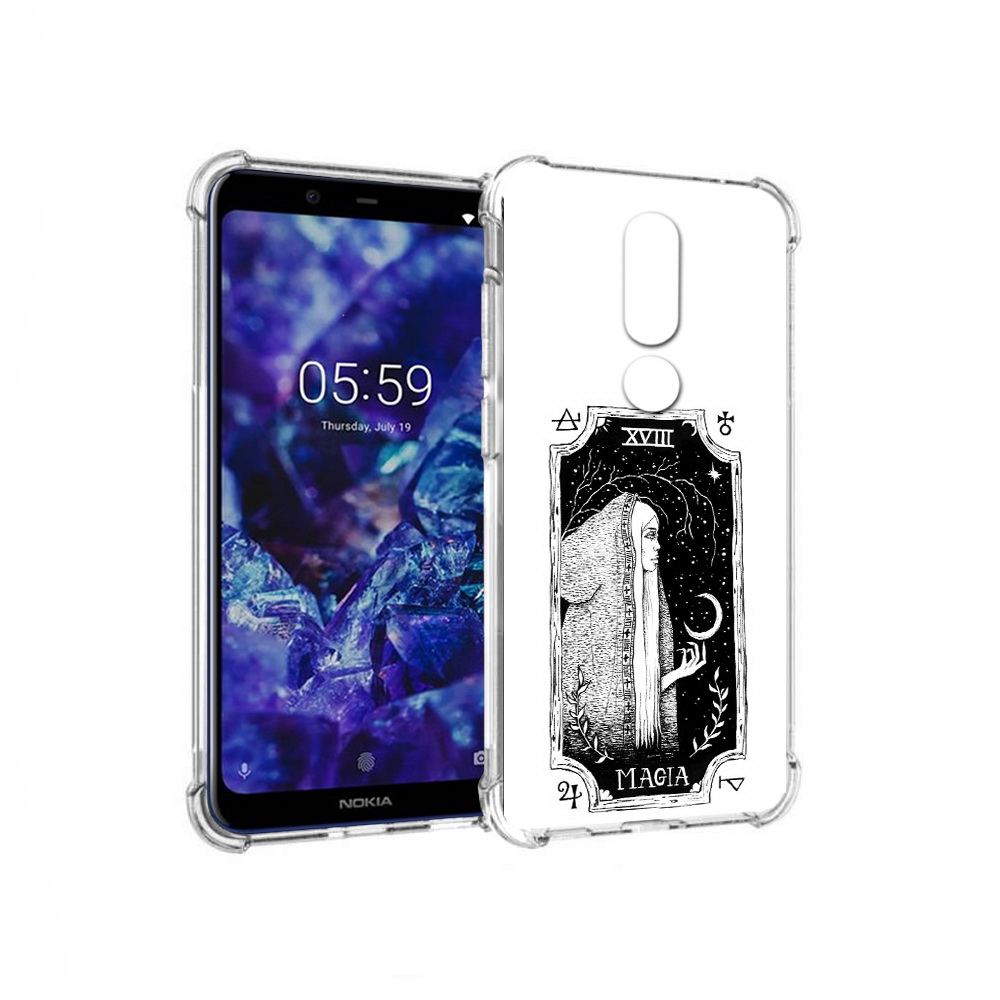 

Чехол MyPads Tocco для Nokia 5.1 Plus лунная магия (PT119548.120.447), Прозрачный, Tocco