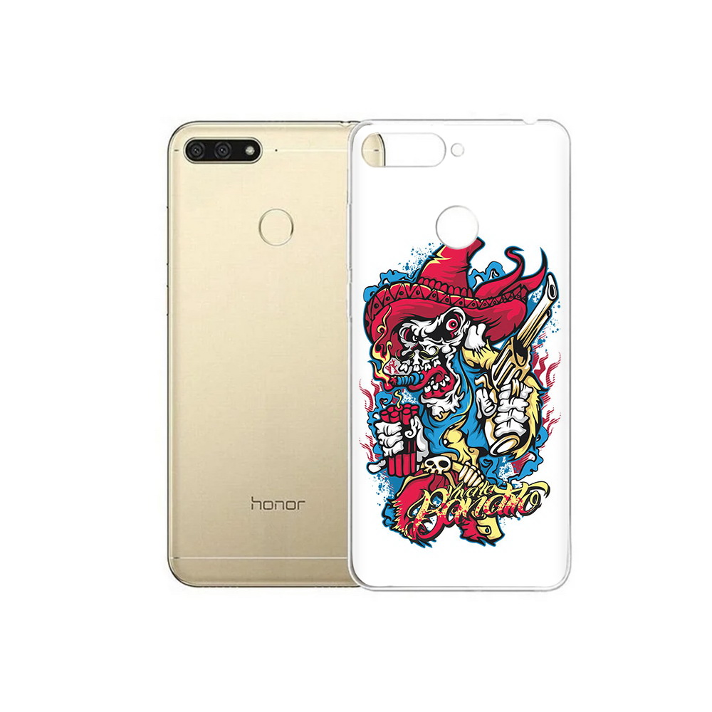

Чехол MyPads Tocco для Huawei 7C нарисованный скелет с писталетом (PT111175.61.513), Прозрачный, Tocco