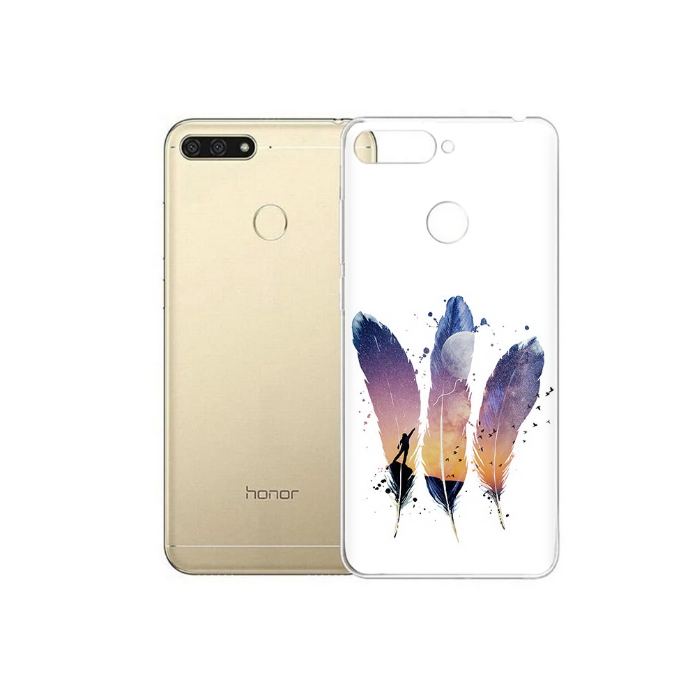 

Чехол MyPads Tocco для Huawei 7C небесные перья (PT111175.61.519), Прозрачный, Tocco