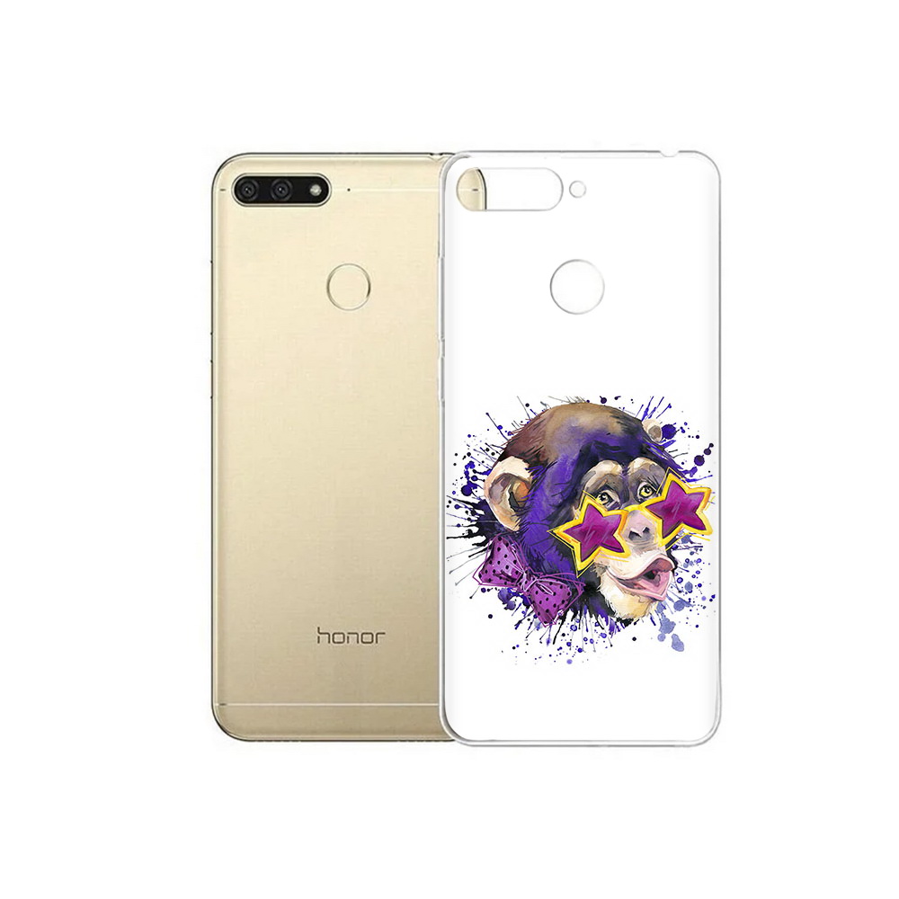 

Чехол MyPads Tocco для Huawei 7C обезьяна в очках (PT111175.61.524), Прозрачный, Tocco
