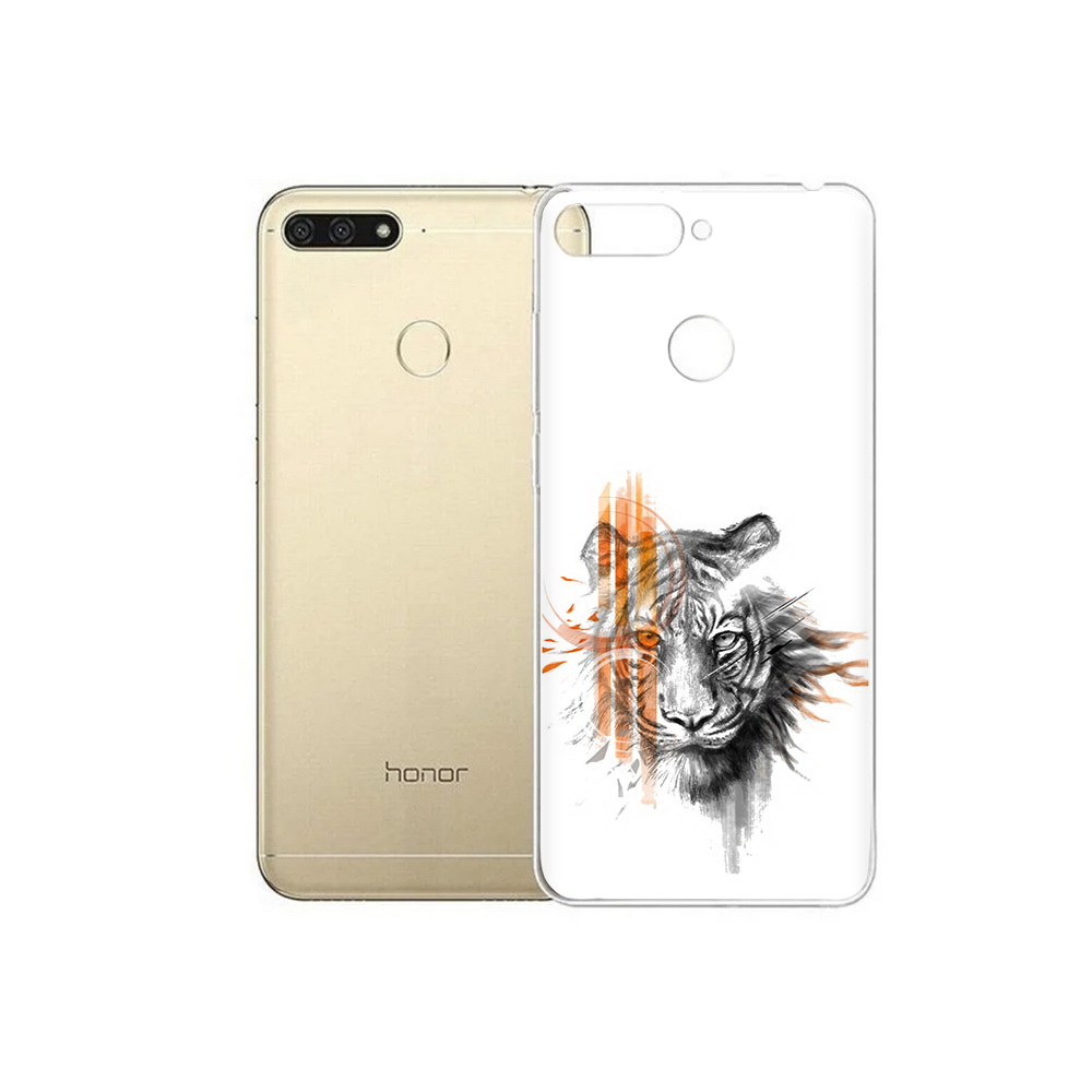 

Чехол MyPads Tocco для Huawei 7C огненный тигр (PT111175.61.526), Прозрачный, Tocco