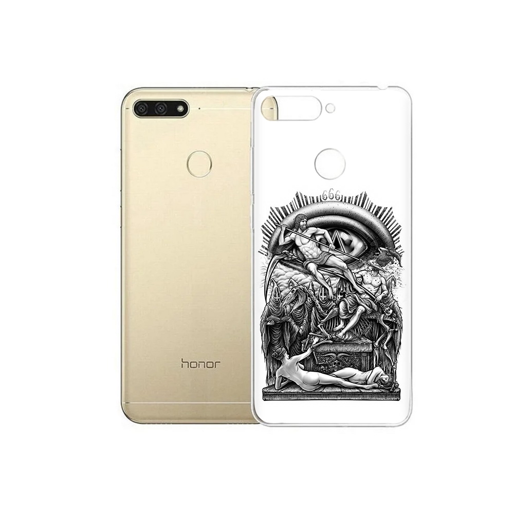 

Чехол MyPads Tocco для Huawei 7C оракул черно белый (PT111175.61.528), Прозрачный, Tocco