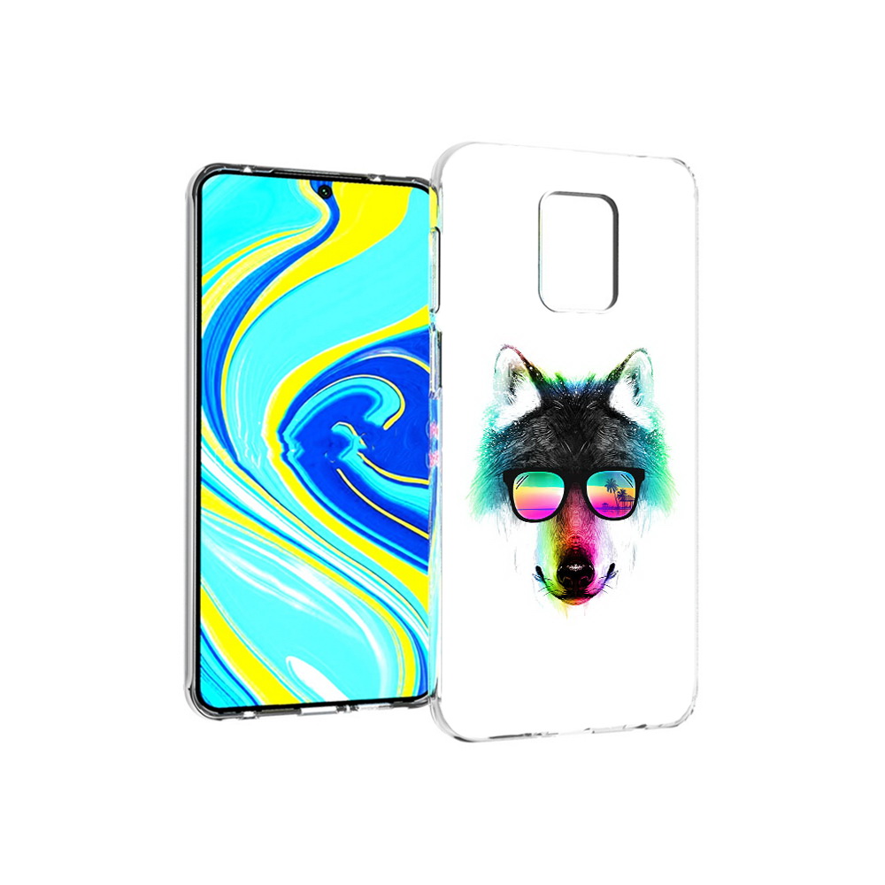 Чехол MyPads Tocco для Xiaomi Redmi Note 9 Pro радужный волк (PT146368.268.567)
