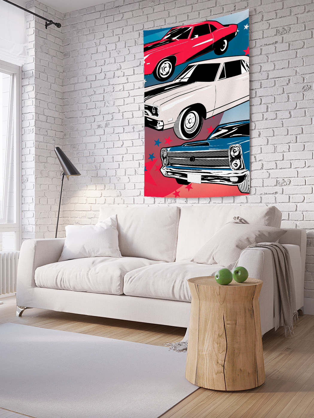 

Вертикальное фотопанно на стену JoyArty Любимые американские авто 150x200 см, Любимые американские авто