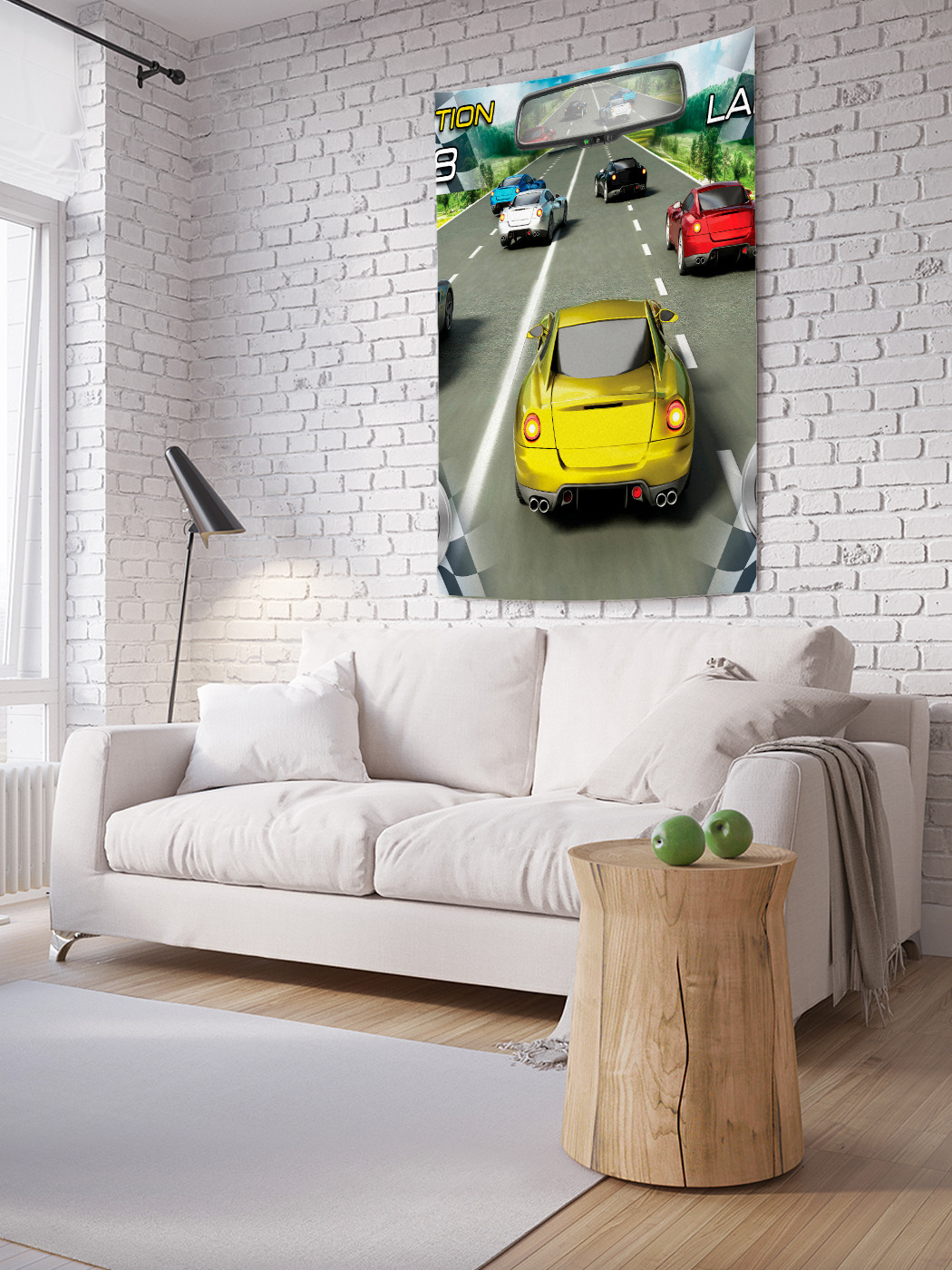 

Вертикальное фотопанно на стену JoyArty Гоночная игра 150x200 см, Гоночная игра