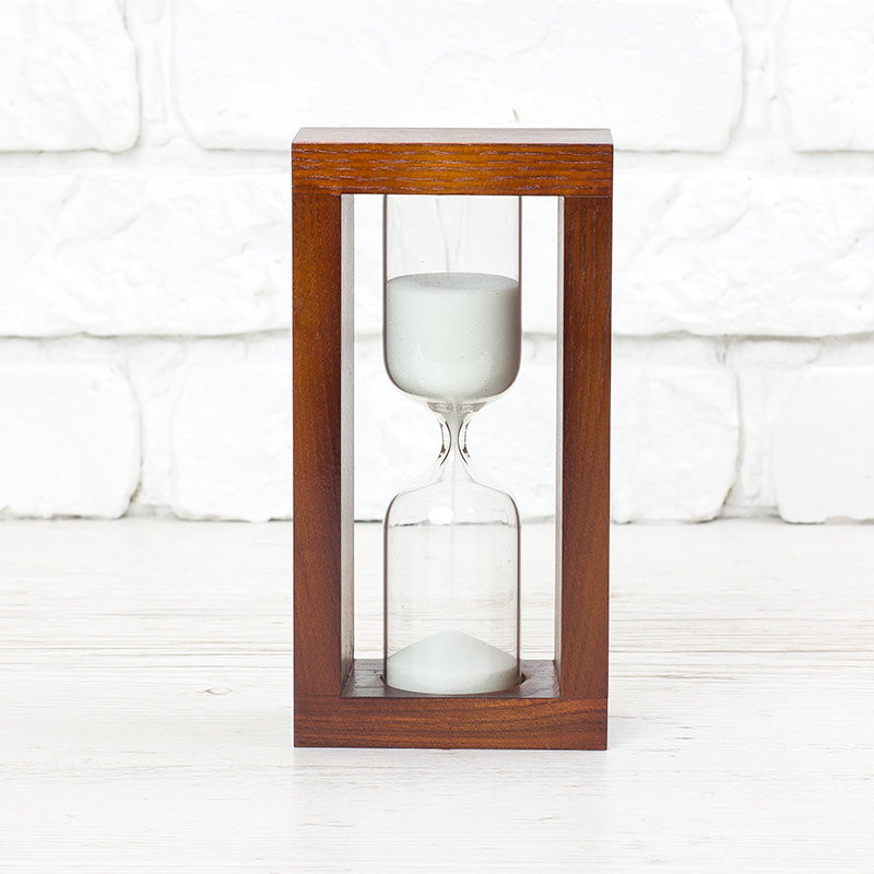фото Песочные часы коричневая рамка на 10 минут стеклоприбор